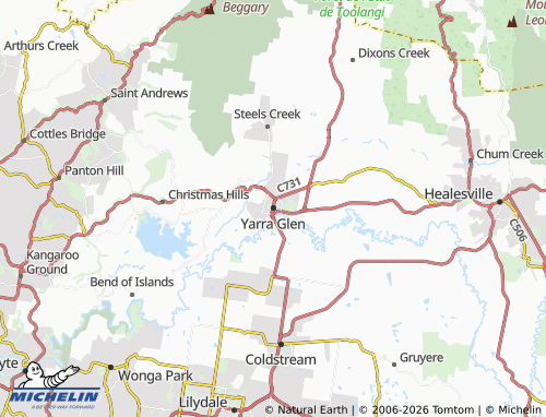 Mappa MICHELIN Yarra Glen - ViaMichelin