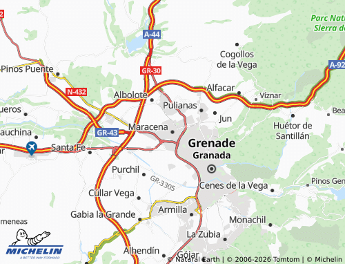 MICHELIN-Landkarte Maracena - ViaMichelin