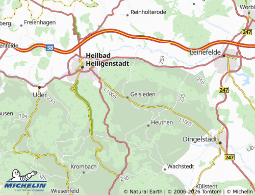 Mapa MICHELIN Geisleden - ViaMichelin