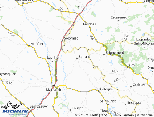Mappa MICHELIN Sarrant - ViaMichelin
