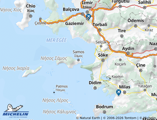 Carte MICHELIN Samos - ViaMichelin