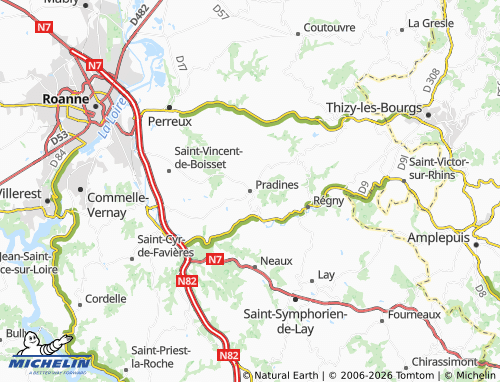 Carte MICHELIN Pradines - ViaMichelin