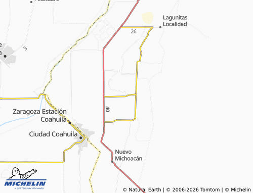 MICHELIN Río Sur map - ViaMichelin