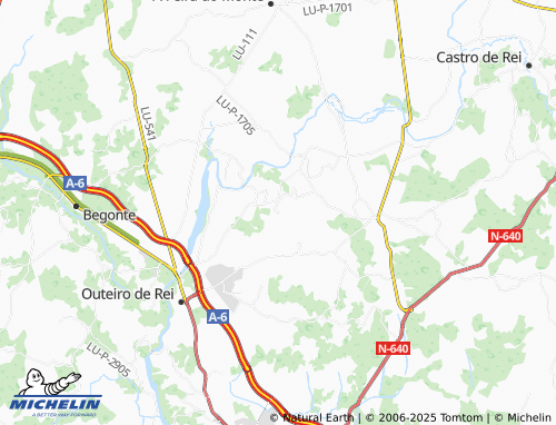 MICHELIN Castelo de Rei (San Salvador) map - ViaMichelin