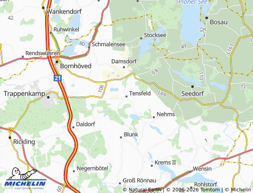 MICHELIN Tensfeld map - ViaMichelin