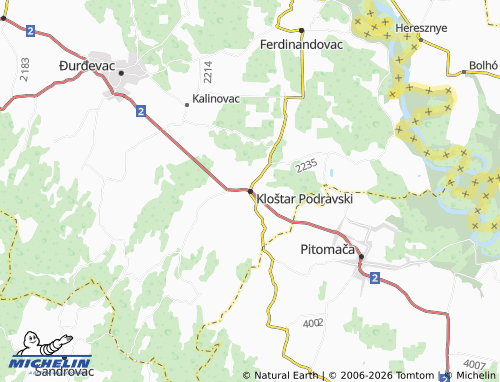 Mapa MICHELIN Kloštar Podravski - ViaMichelin