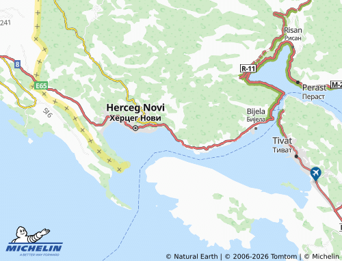 Carte MICHELIN Zelenika - ViaMichelin