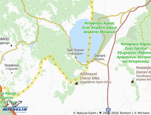 Mapa MICHELIN Star Dojran - ViaMichelin
