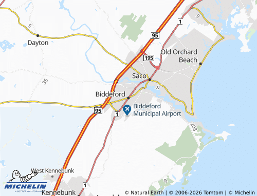 Carte MICHELIN Biddeford - ViaMichelin