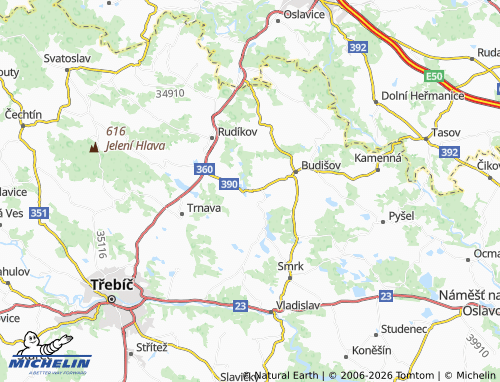 Mappa MICHELIN Nárameč - ViaMichelin
