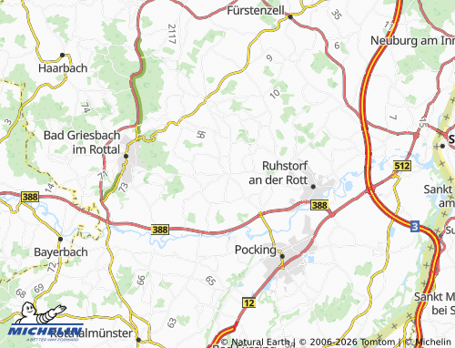 Mappa MICHELIN Tettenweis - ViaMichelin
