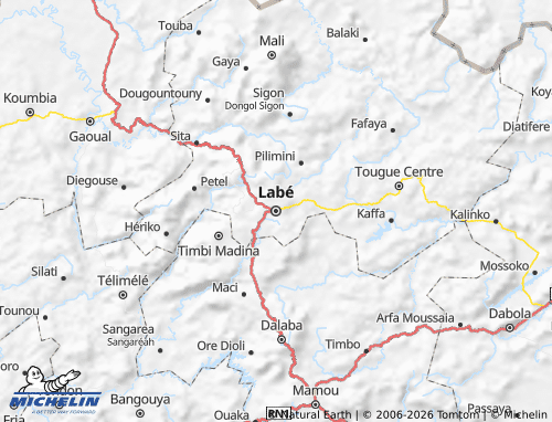MICHELIN-Landkarte Labé - ViaMichelin