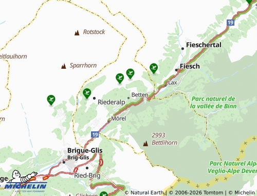Mapa MICHELIN Betten - ViaMichelin