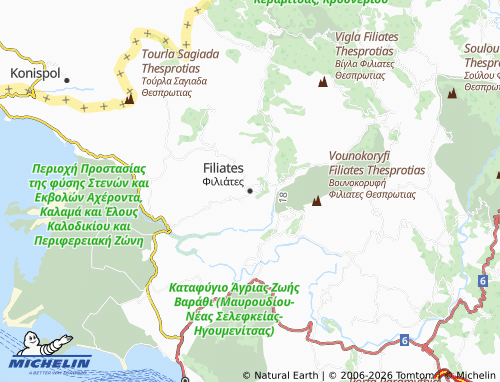 Mappa MICHELIN Filiates - ViaMichelin