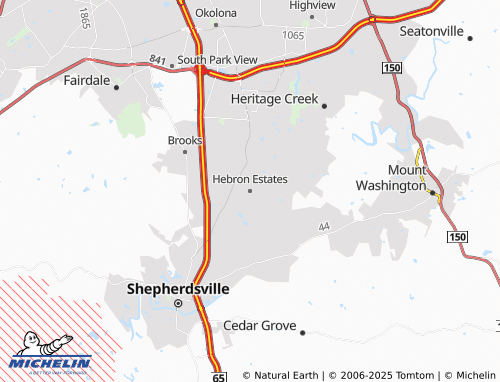 MICHELIN Hebron Estates map - ViaMichelin