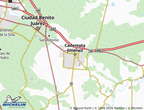 MICHELIN-Landkarte Centro de Cadereyta Jiménez - ViaMichelin