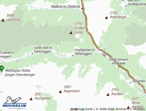 MICHELIN Hopfgarten in Defereggen map - ViaMichelin