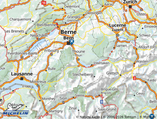 MICHELIN Thun map - ViaMichelin