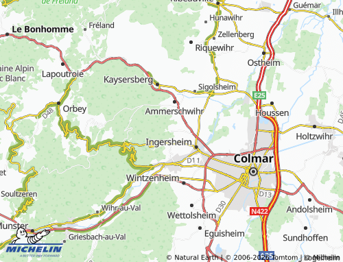MICHELIN Katzenthal map - ViaMichelin