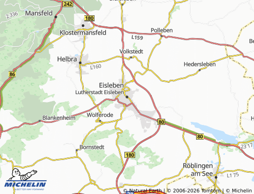 MICHELIN Eisleben map - ViaMichelin