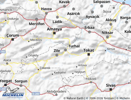 MICHELIN Turhal map - ViaMichelin