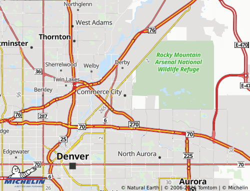 Mappa MICHELIN Commerce City - ViaMichelin
