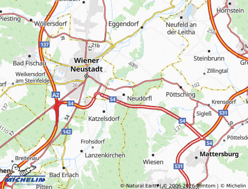 MICHELIN Neudörfl map - ViaMichelin