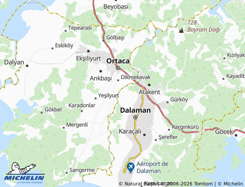 MICHELIN Akçataş map - ViaMichelin