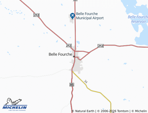 Kaart MICHELIN Belle Fourche - ViaMichelin