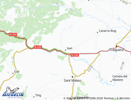 Mappa MICHELIN Xert - ViaMichelin