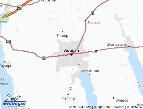 Mapa MICHELIN Auburn - ViaMichelin