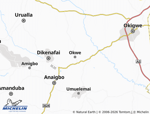 MICHELIN Okwe map - ViaMichelin