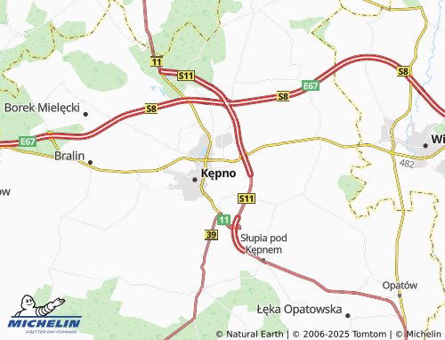 MICHELIN Mianowice map - ViaMichelin