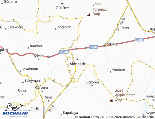 MICHELIN Akmescit map - ViaMichelin