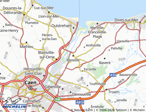 MICHELIN Ranville map - ViaMichelin
