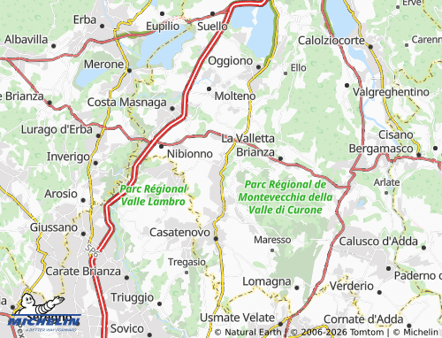 MICHELIN Barzanò map - ViaMichelin