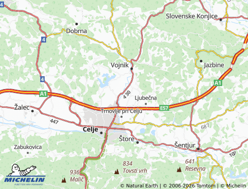 Kaart MICHELIN Škofja vas - ViaMichelin