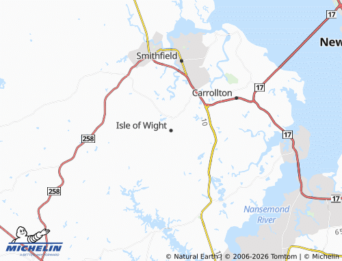 Mappa MICHELIN Isle of Wight - ViaMichelin