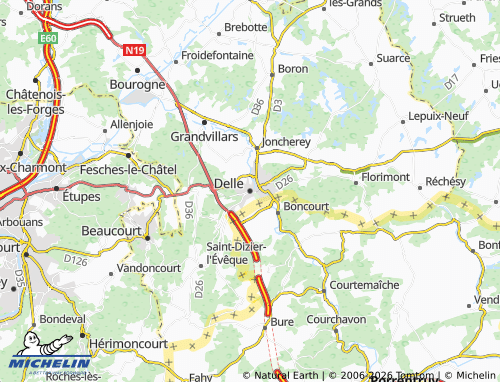 Carte MICHELIN Delle - ViaMichelin