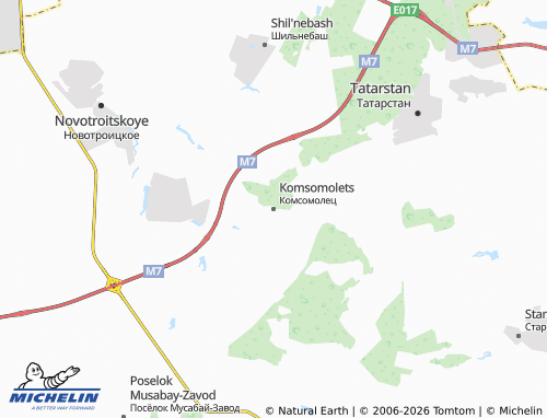 MICHELIN-Landkarte Komsomolets - ViaMichelin