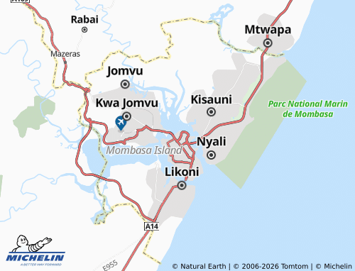 MICHELIN Makupa map - ViaMichelin