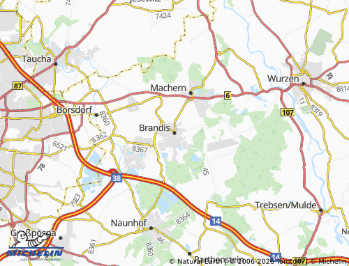 MICHELIN Brandis map - ViaMichelin