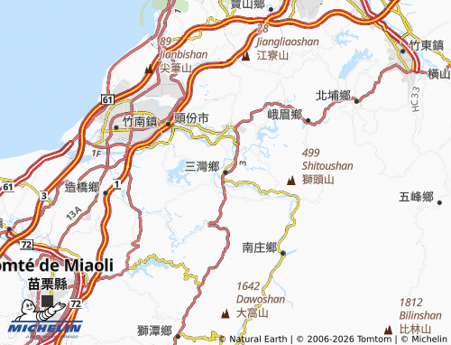 MICHELIN Sanwan Township map - ViaMichelin