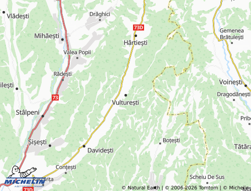 MICHELIN Vulturești map - ViaMichelin