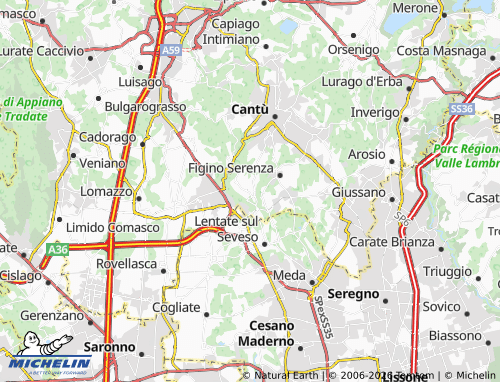 MICHELIN Carimate map - ViaMichelin