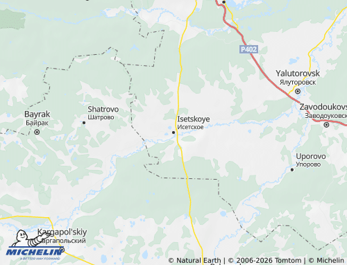 MICHELIN-Landkarte Issetski Rajon - ViaMichelin
