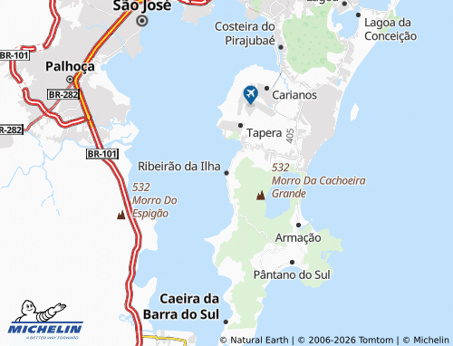 Mappa MICHELIN Ribeirão da Ilha - ViaMichelin