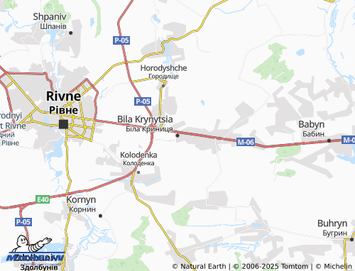 MICHELIN Bila Krynytsia map - ViaMichelin