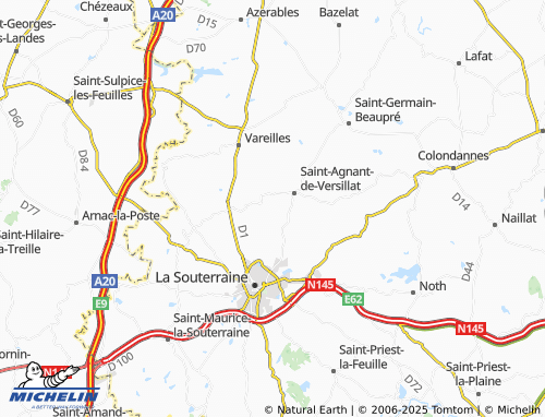 Mappa MICHELIN Lascoux - ViaMichelin