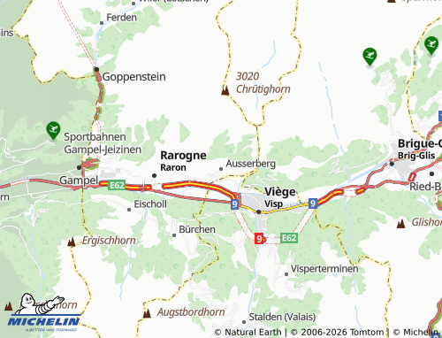 Mappa MICHELIN Ausserberg - ViaMichelin